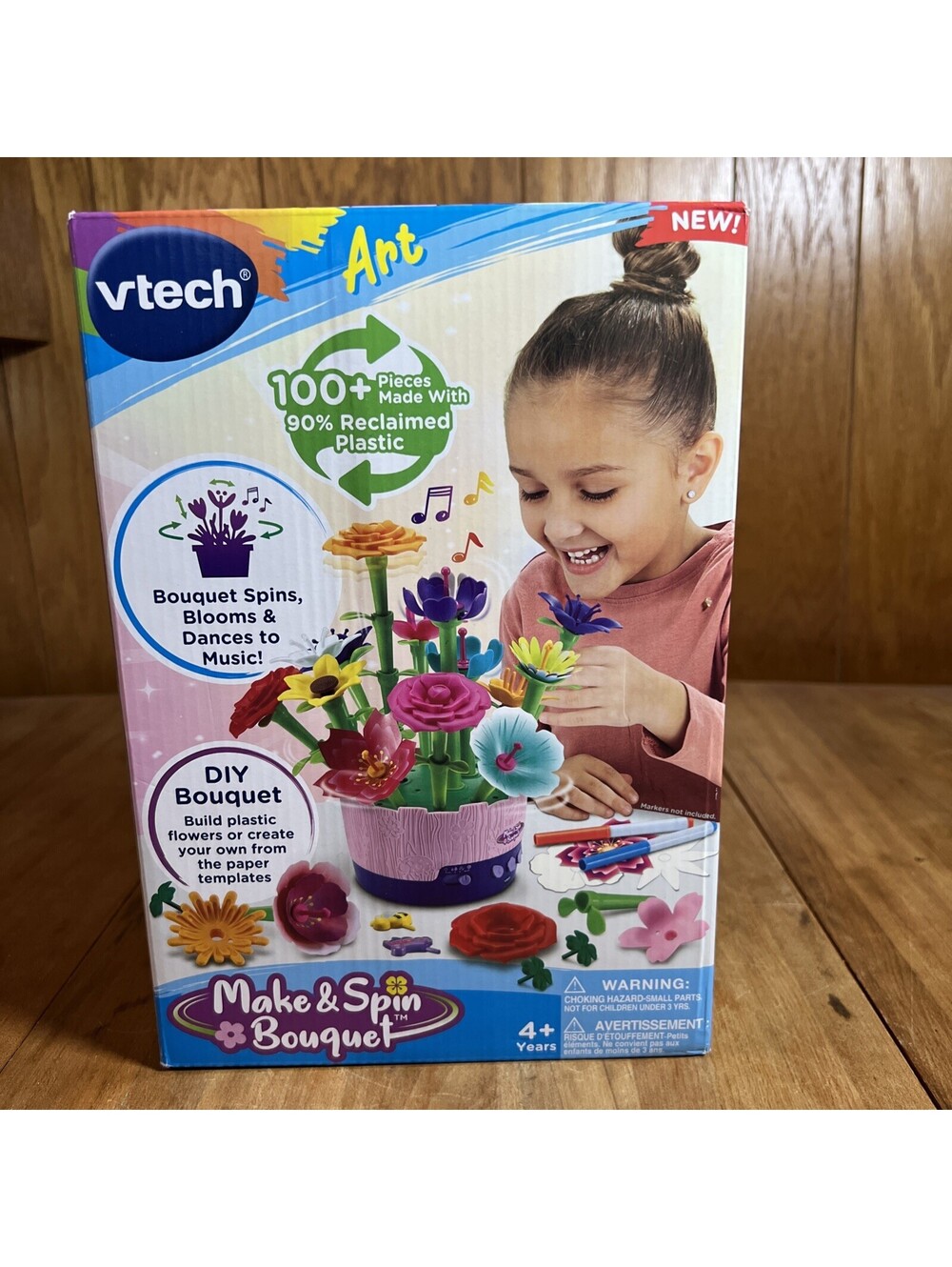 VTech Make and Spin Bouquet NEW Plastic building flowers music NEW!